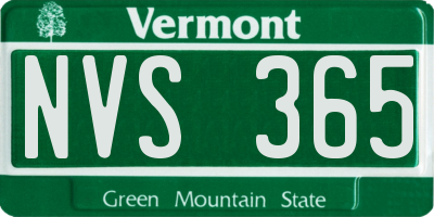 VT license plate NVS365
