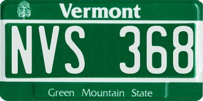 VT license plate NVS368