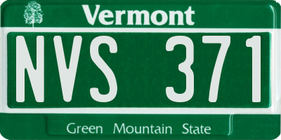 VT license plate NVS371