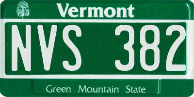 VT license plate NVS382