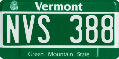 VT license plate NVS388