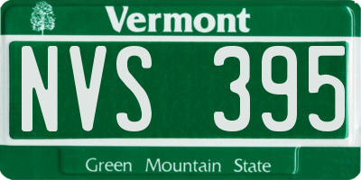 VT license plate NVS395