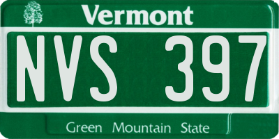 VT license plate NVS397