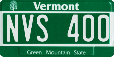 VT license plate NVS400