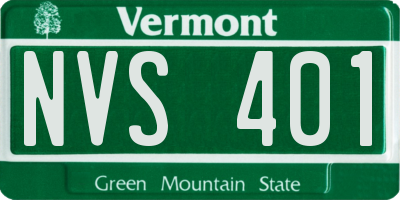 VT license plate NVS401