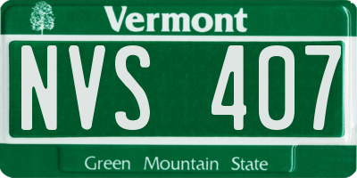 VT license plate NVS407