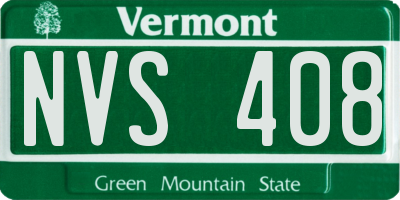 VT license plate NVS408
