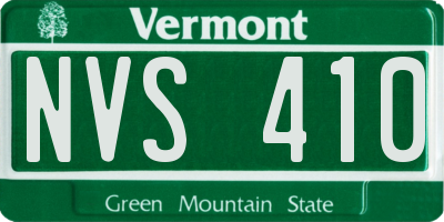 VT license plate NVS410