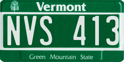 VT license plate NVS413