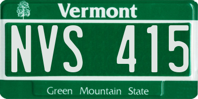 VT license plate NVS415