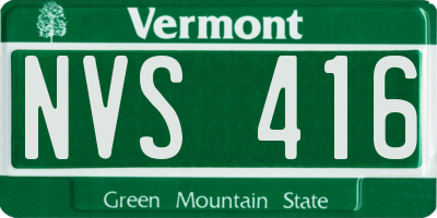 VT license plate NVS416