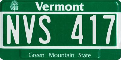 VT license plate NVS417