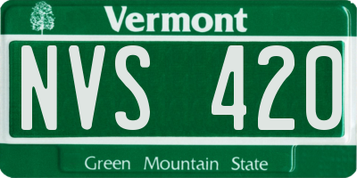 VT license plate NVS420