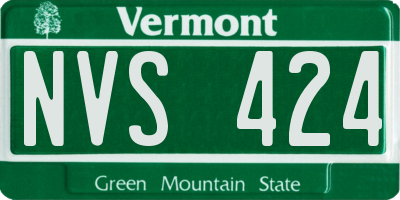 VT license plate NVS424
