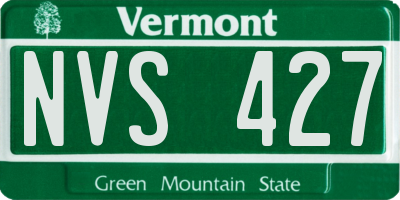 VT license plate NVS427
