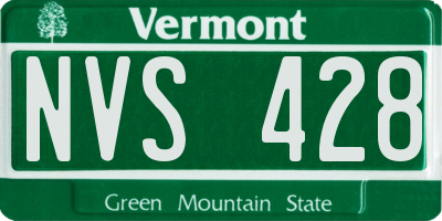 VT license plate NVS428