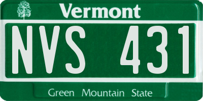 VT license plate NVS431