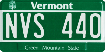 VT license plate NVS440