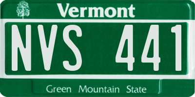 VT license plate NVS441
