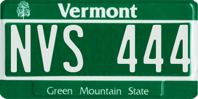 VT license plate NVS444