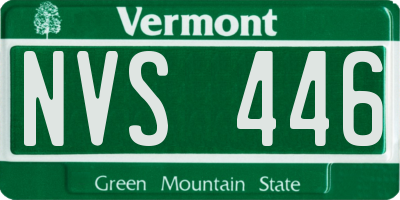 VT license plate NVS446