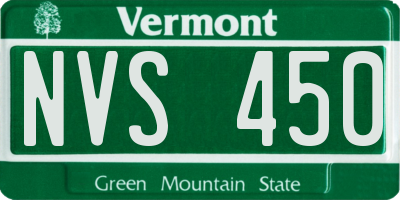 VT license plate NVS450