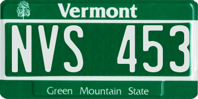 VT license plate NVS453