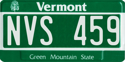 VT license plate NVS459