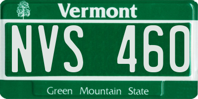 VT license plate NVS460