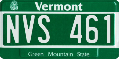 VT license plate NVS461