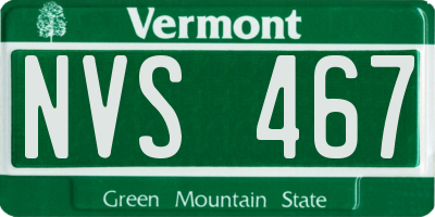 VT license plate NVS467