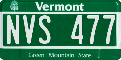 VT license plate NVS477