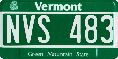 VT license plate NVS483