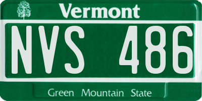 VT license plate NVS486