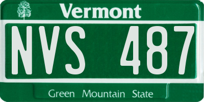 VT license plate NVS487
