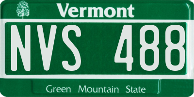 VT license plate NVS488
