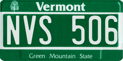 VT license plate NVS506