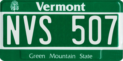VT license plate NVS507