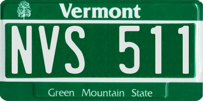 VT license plate NVS511