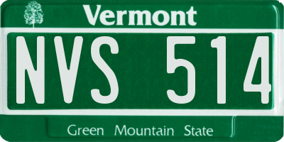 VT license plate NVS514