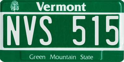 VT license plate NVS515
