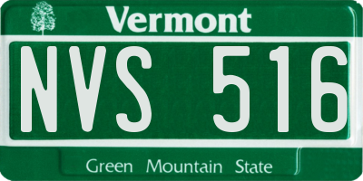 VT license plate NVS516