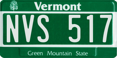 VT license plate NVS517