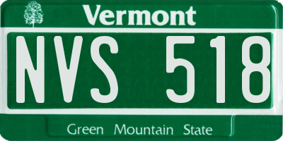 VT license plate NVS518