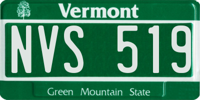 VT license plate NVS519