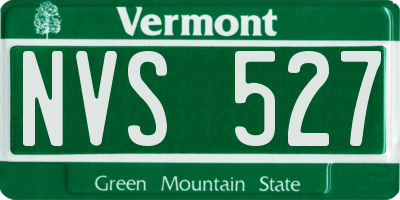 VT license plate NVS527