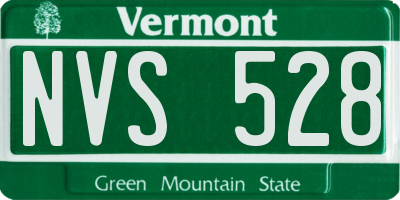 VT license plate NVS528