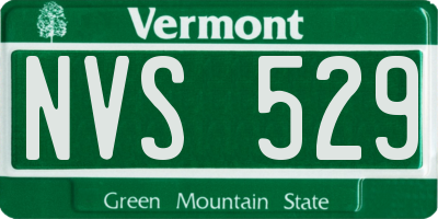 VT license plate NVS529