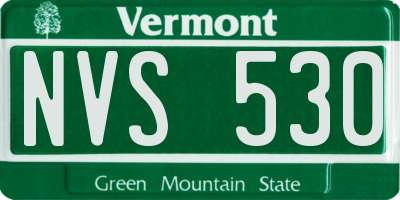 VT license plate NVS530
