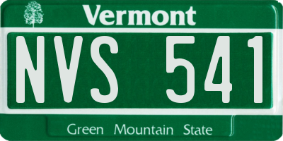 VT license plate NVS541